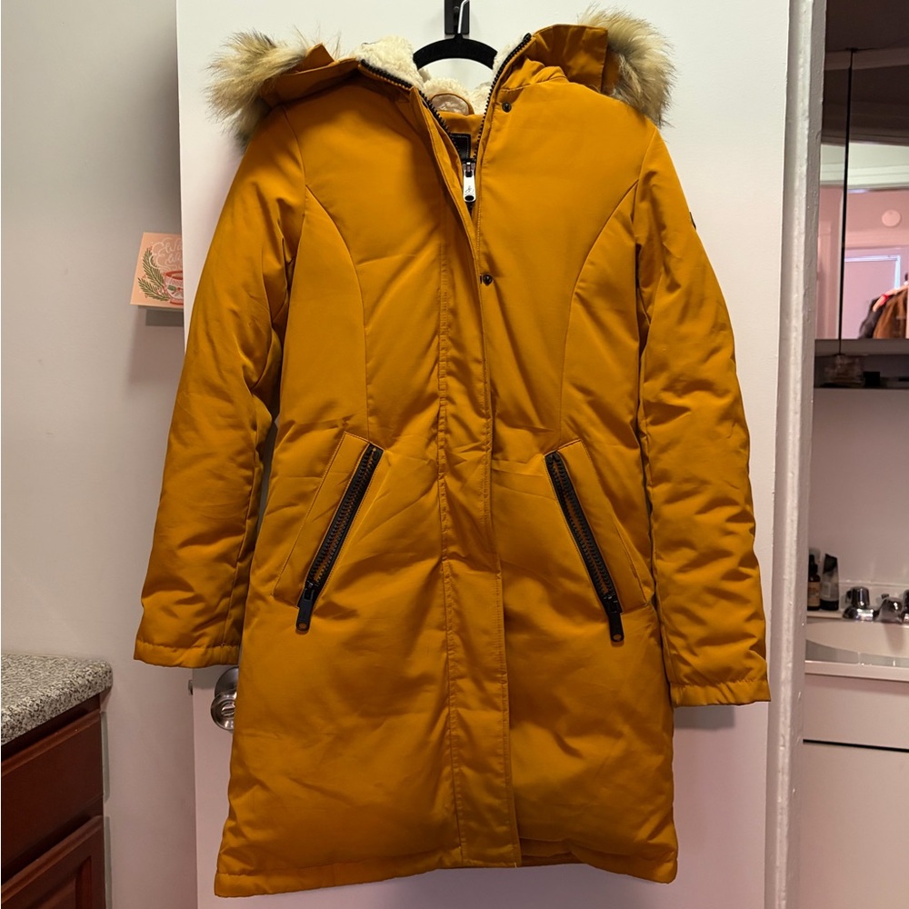 Sam Edelman Women’s Faux Fur Trim Hooded Parka